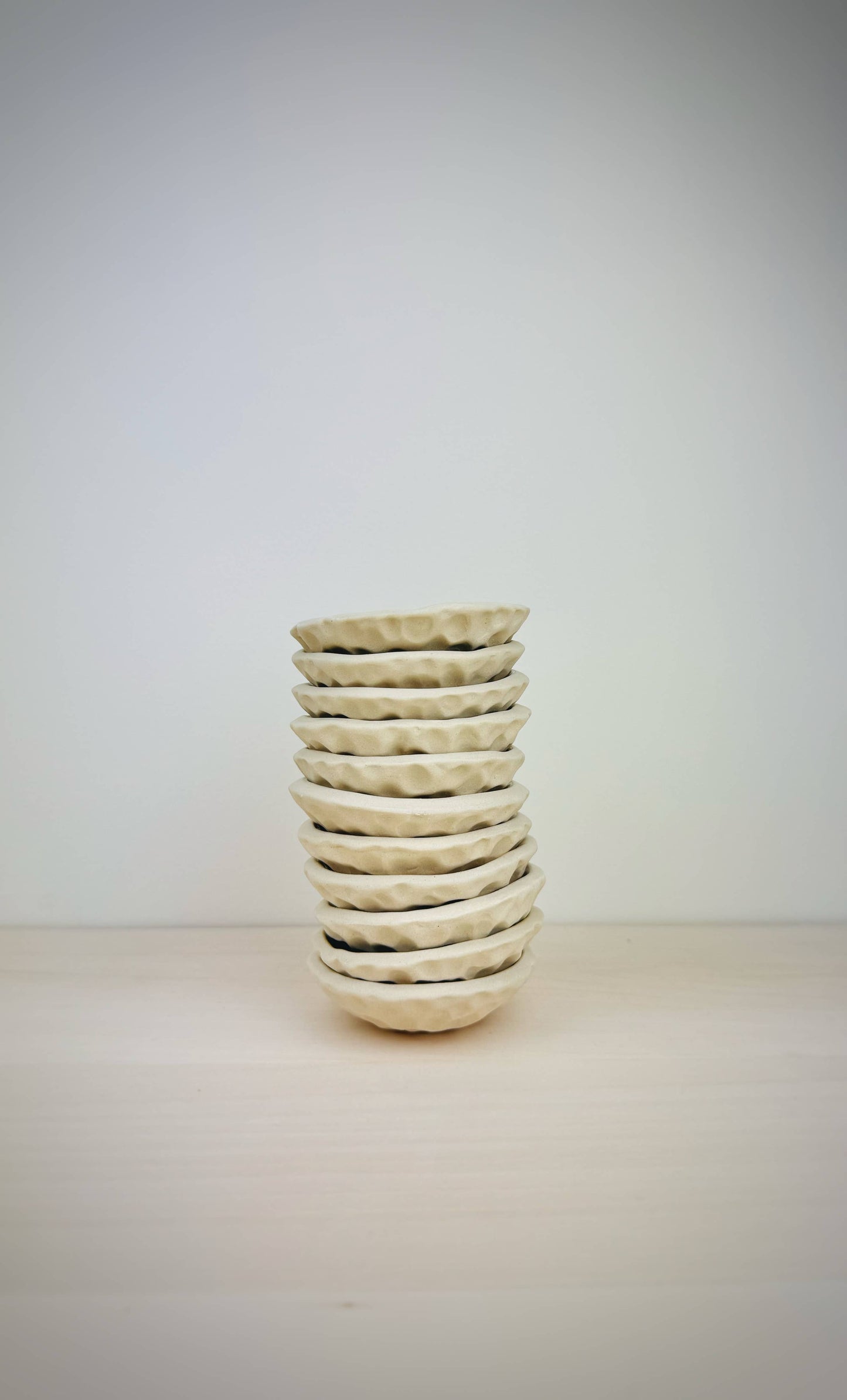 Wishbone Pottery - Petite Texture Bowl | White Stoneware Clay