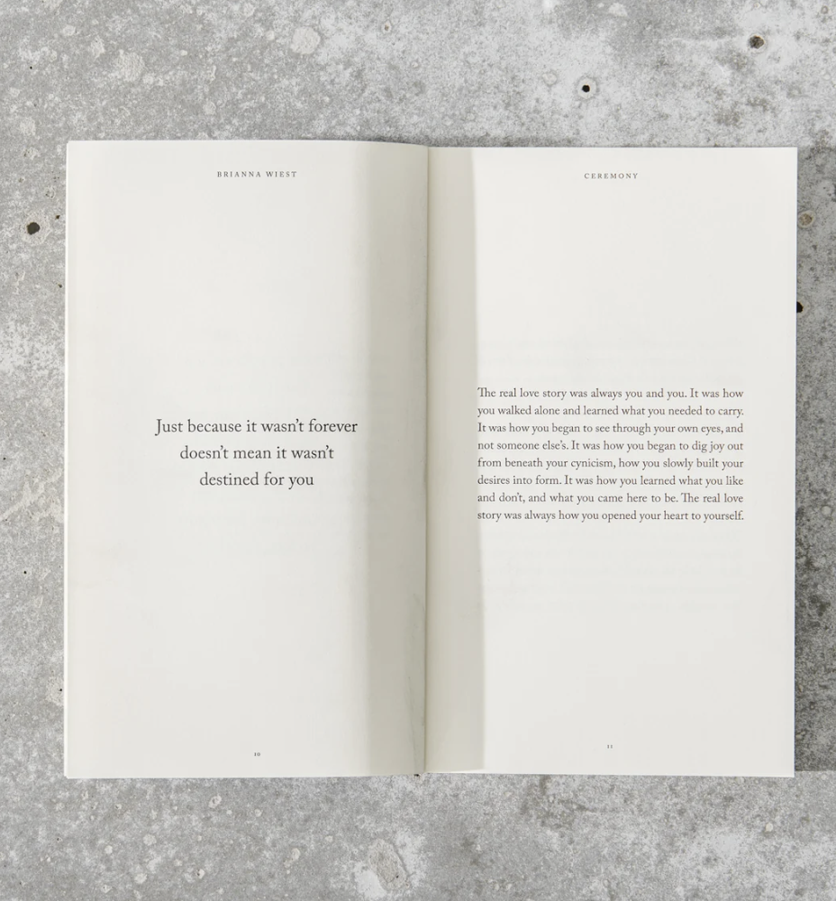 "Ceremony" book by Brianna Wiest