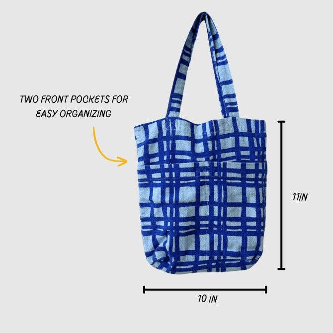 Jenny Pennywood - Petite Tote - Triangles - Indigo - Ink