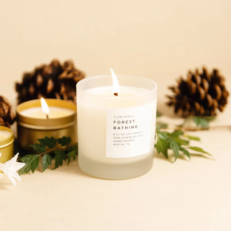 Forest Bathing Frosted Candle
