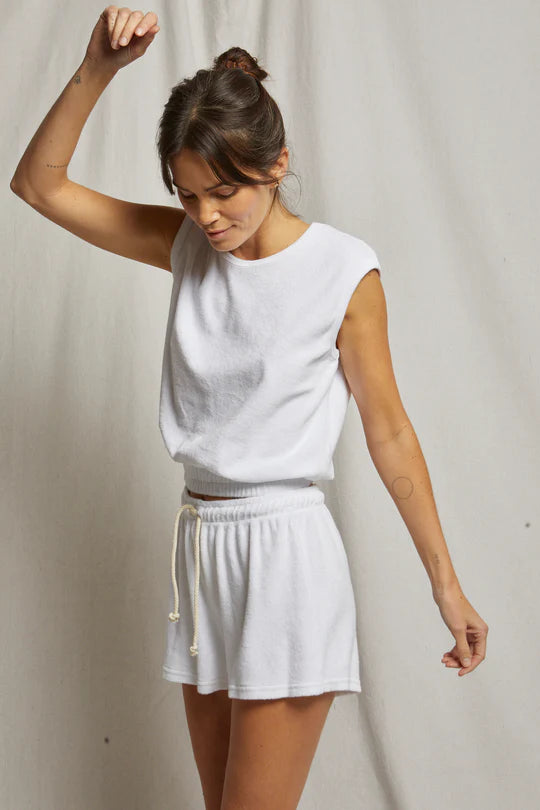 Perfect White Tea - Summer Loop Terry Sweatshort