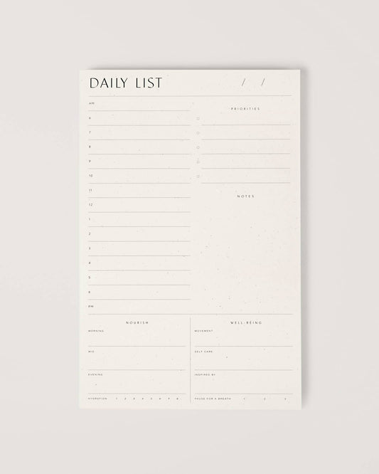 Wilde House Paper - Daily List Pad