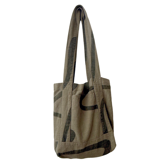 Jenny Pennywood - Medium Sloppy Tote - Ziggy - Khaki - Olive