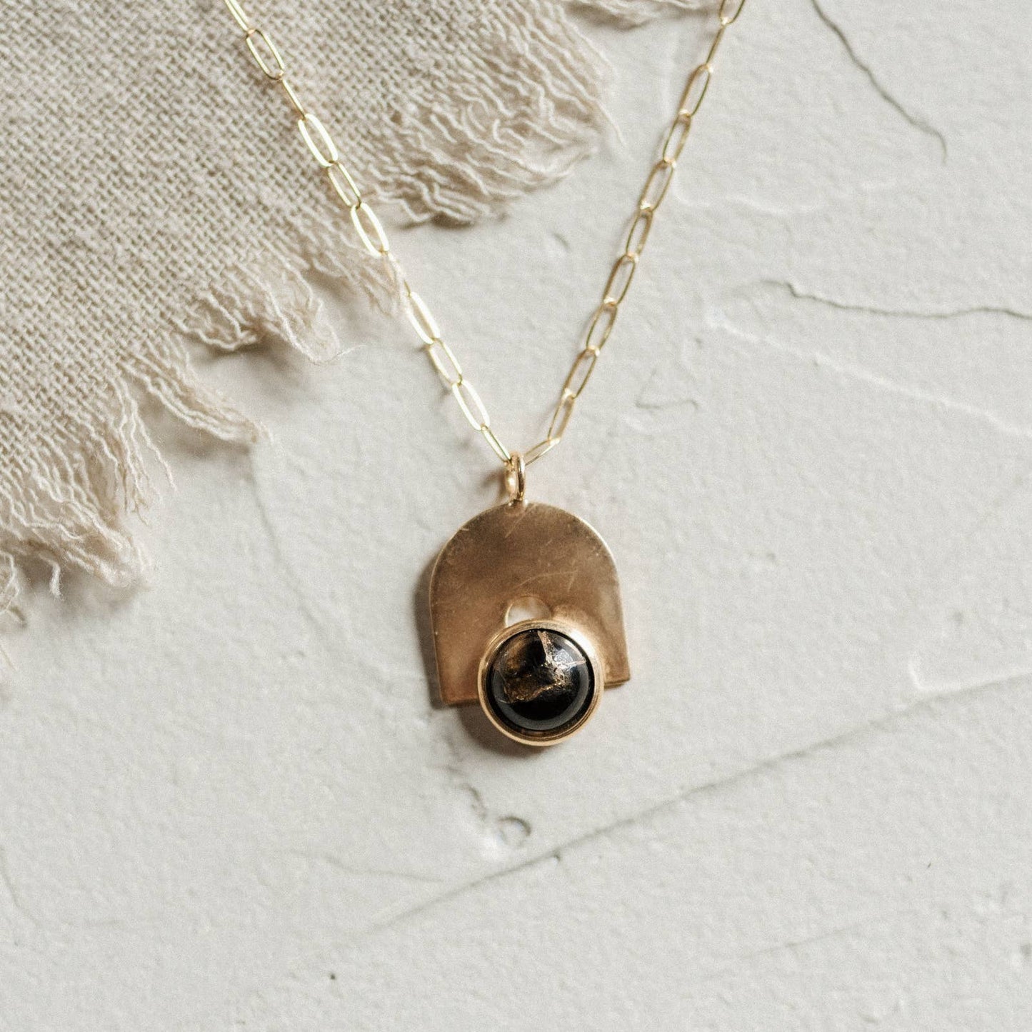 Commonform - Bali Necklace // Copper Obsidian // Demi-Fine Gold