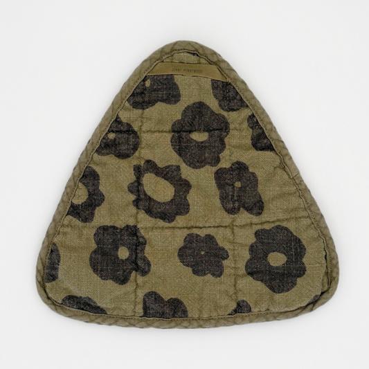 Jenny Pennywood - Triangle Potholder - Celeste - Faded Black - Khaki