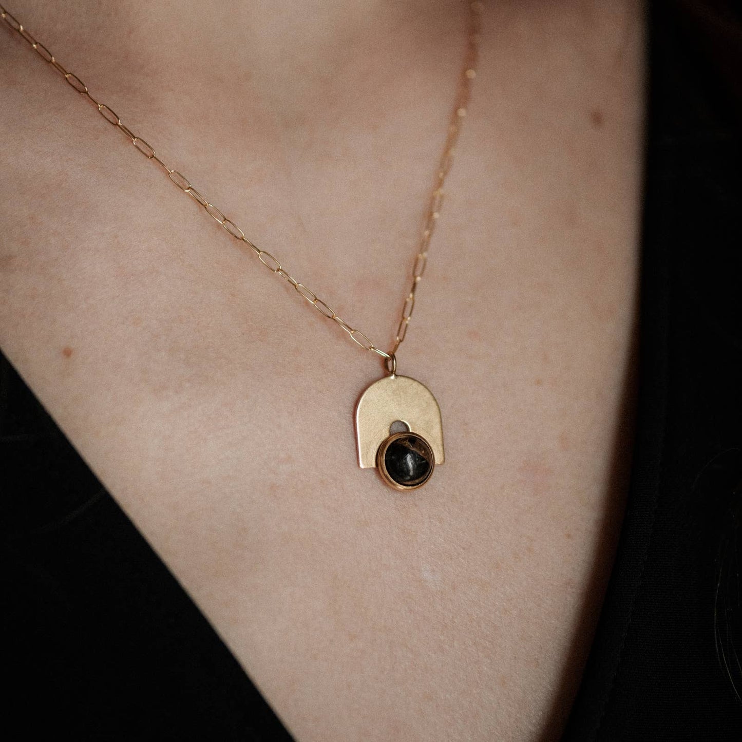 Commonform - Bali Necklace // Copper Obsidian // Demi-Fine Gold