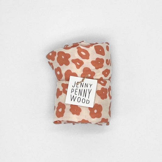 Jenny Pennywood - Softest Swaddle - Celeste - Melon - Natural