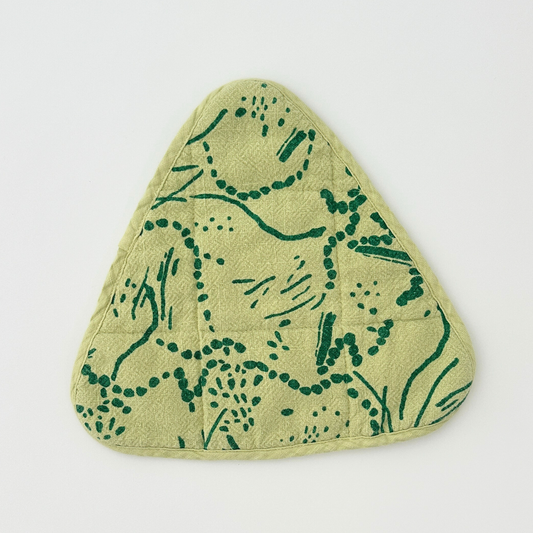 Jenny Pennywood - Triangle Potholder - Drape - Circus Green - Pear