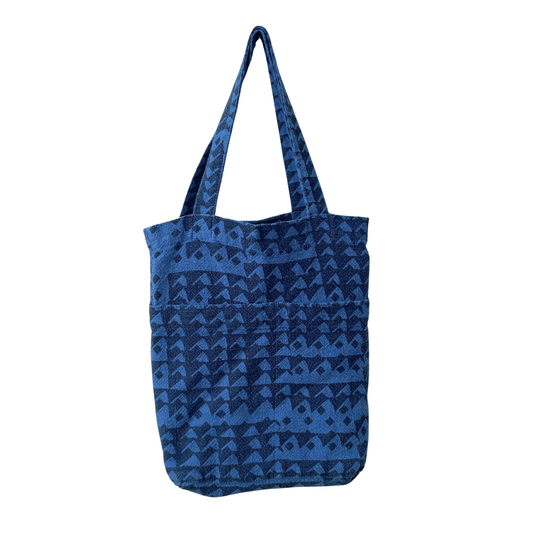 Jenny Pennywood - Petite Tote - Triangles - Indigo - Ink